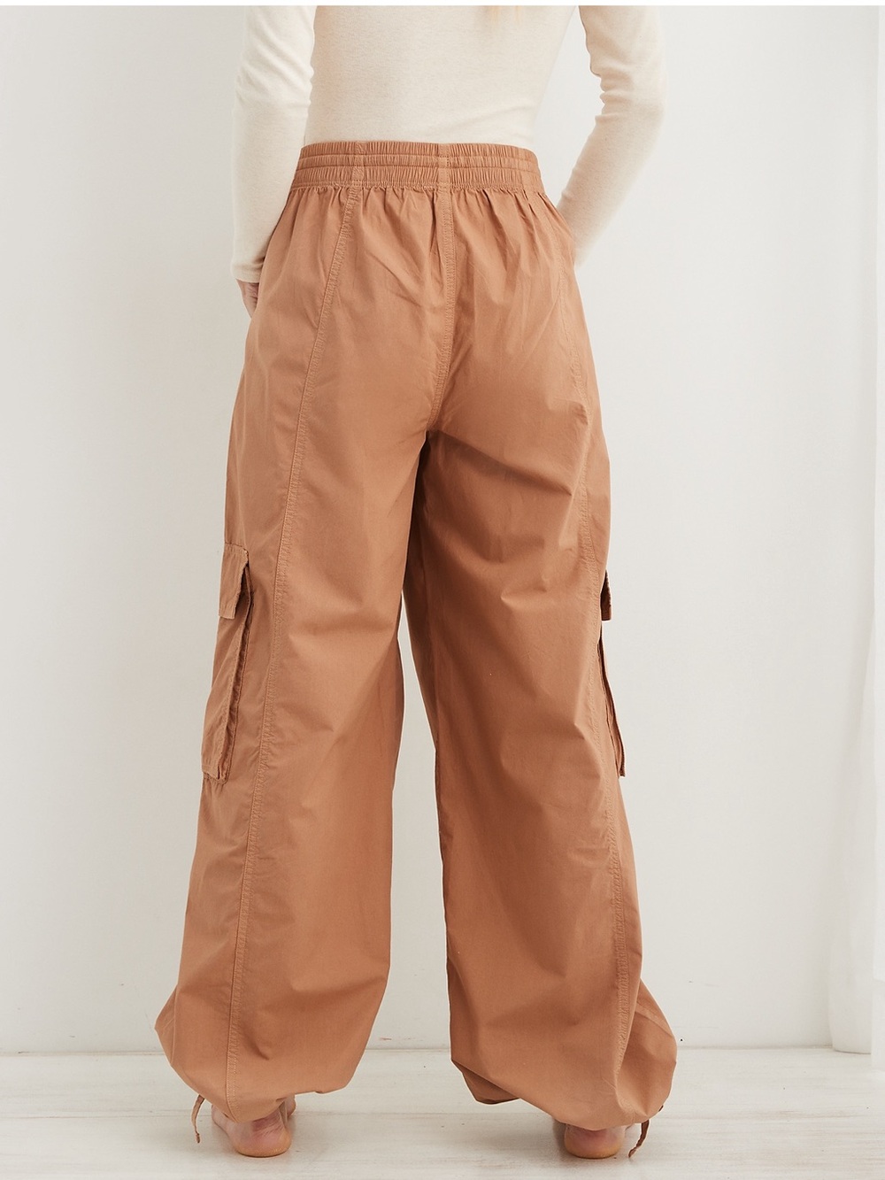 Aerie Go For It Cargo Parachute Drawstring Pants - Pink - Picture 6 of 6